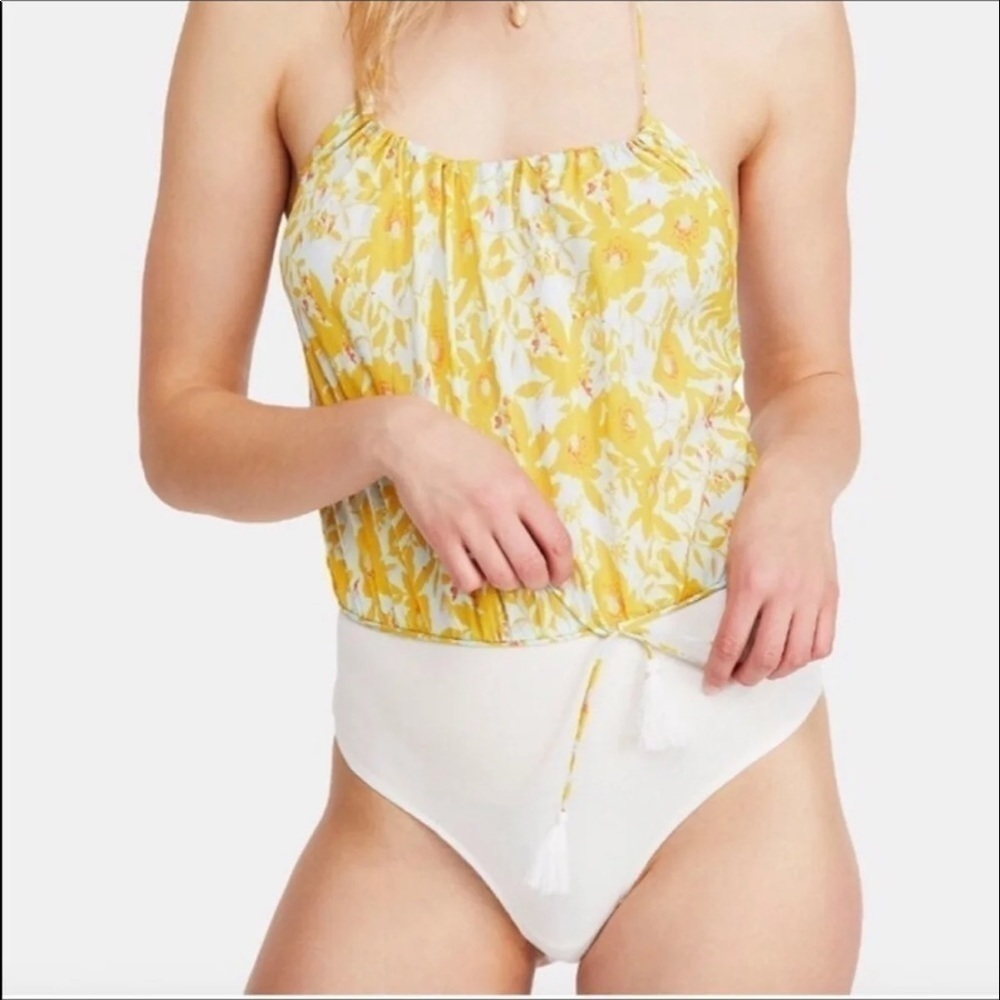 Free People Liza Halter Bodysuit